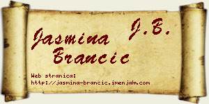 Jasmina Brančić vizit kartica